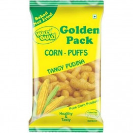 Hully Gully Golden Pack Tangy Pudina Corn Puffs 120 gm